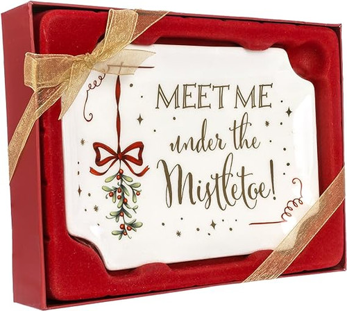 Meet Me Under The Mistletoe Trinket Dish