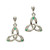 Celtic Trinity Knot Earring Set with Emerald and Diamond by Shanore