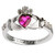 Sterling Silver Birthstone Claddagh Ring-July Sterling Silver Birthstone Claddagh Ring-July