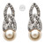 Celtic Pearl Earrings Adorned By Swarovski Crystals