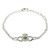 Silver Claddagh Stone Set Bracelet  Silver Claddagh Stone Set Bracelet