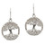 Sterling Silver Tree of Life Earrings with CZ