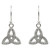 Sterling Silver Trinity Knot Drop Earrings w/Swarovski Crystals