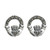Sterling Silver Marcasite Claddagh Stud Earrings Sterling Silver Marcasite Claddagh Stud Earrings