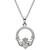 Sterling Silver Claddagh April Birthstone W/Swarovski Crystals Necklace
