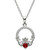 Sterling Silver Claddagh January Birthstone W/Swarovski Crystals Necklace