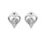 Sterling Silver Princess Trinity Stud Earrings