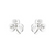 Acara Sterling Silver Shamrock Stud Earrings  Acara Sterling Silver Shamrock Stud Earrings