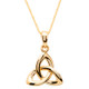 10K Yellow Gold Trinity Knot Necklace