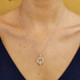 Sterling Silver November Birthstone Claddagh Necklace w/ Swarovski Crystals