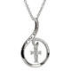 Keep The Faith Sterling Silver w/White Swarovski Crystal