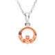Sterling Silver Rose Gold Plated Claddagh Necklace