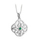 Sterling Silver Crystal Celtic Knot Necklace