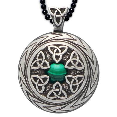 Triquetra with Malachite Necklace
