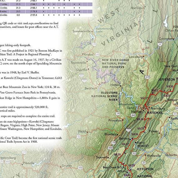 National Geographic A.T. Overview and Planning Map