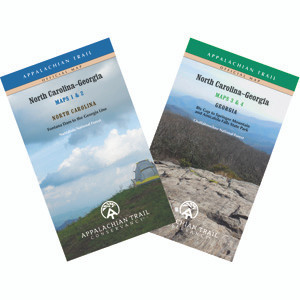 Covers from Fontana Dam through the Nantahala and Chattahoochee National Forests to Springer Mountain, Georgia in four maps on two sheets; 2017 edition.