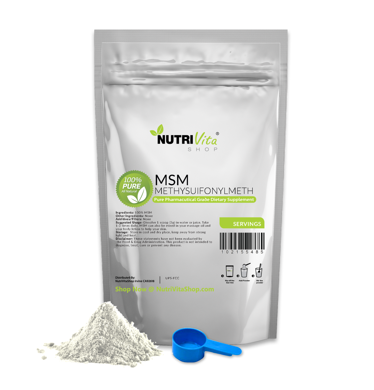 MSM POWDER 400g UNFLAVOURED PHARMACEUTICAL GRADE PREMIUM QUALITY BEST AVAILABLE 
