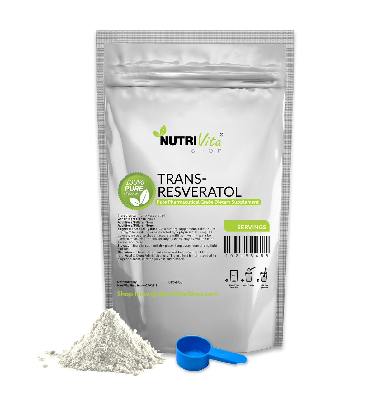 100 Pure Trans Resveratrol Powder Wholesale Pricing Anti Aging
