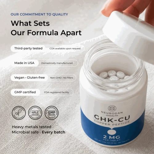 copper peptide ghk cu supplement Neurogan Health GHK-CU 2mg 60 Tablets Do You Need to Longevity Research Quantity:4