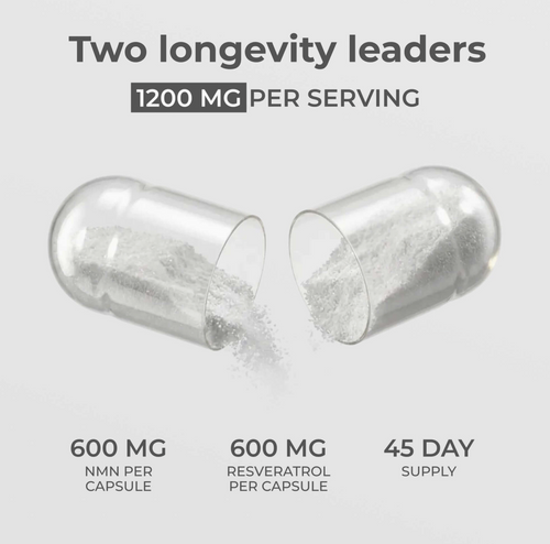 Neurogan Health NAD+ 1200mg + Resveratrol 90 Capsules Anti-aging Antioxidant