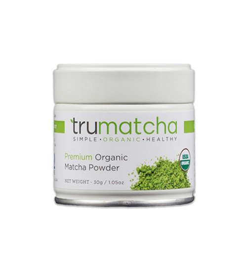 TruMatcha Japanese Matcha Green Tea Organically Grown nonGMO Fair Trade 100% Pure