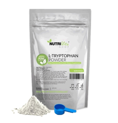 L-Tryptophan 100% Pure Powder - Free Form Amino Acid Pharmaceutical Grade USP