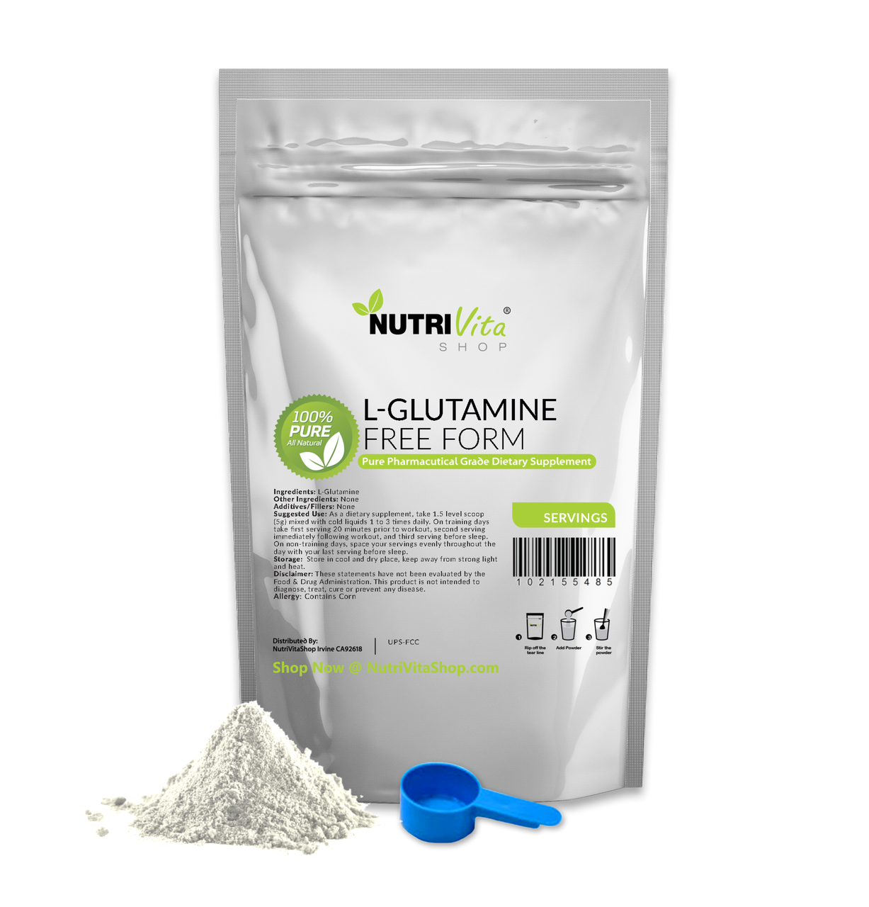 Glutamine pure - Récupération & Digestion - Qualité AqeeLab Nutrition