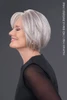 Ignite Human Hair grey wig side