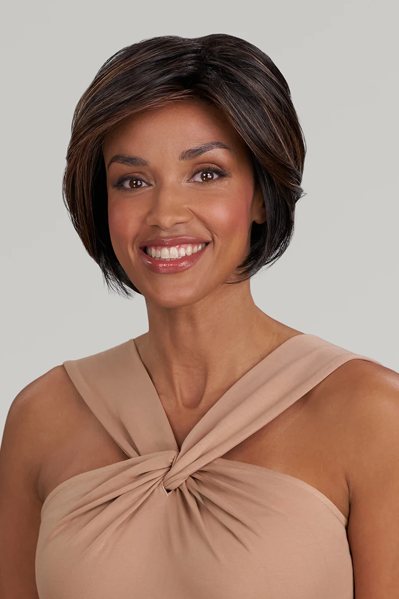 Layered Bob Wig Heat-Friendly Synthetic Hair Large Cap Size Layered Bob | Synthetic Wig (Basic Cap) – Shop The Beauty Box main image 4