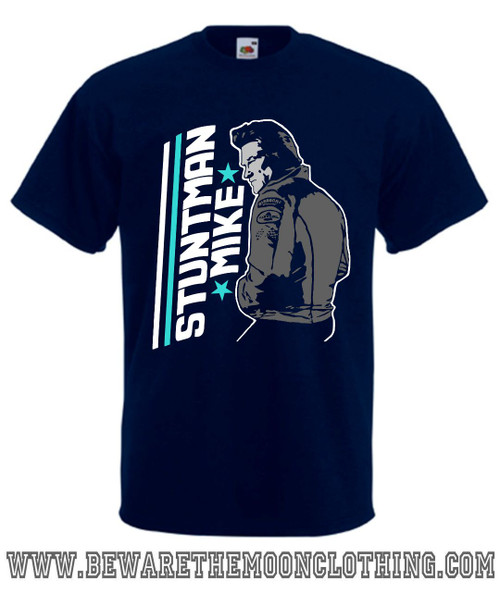 Stuntman Mike Death Proof Movie T Shirt mens navy