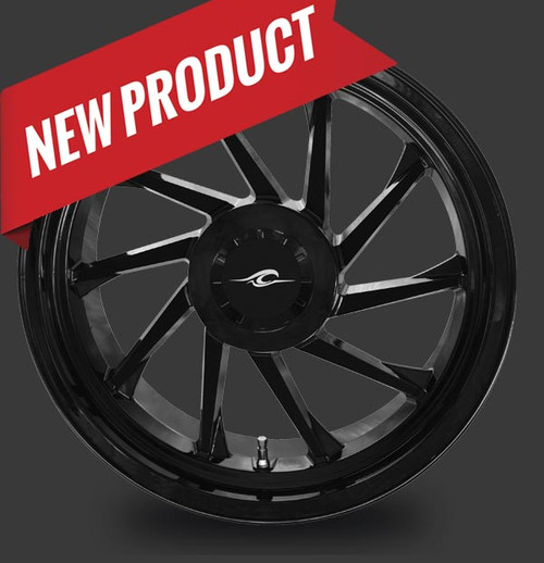 HURRICANE 3D  SOLID BLACK HARLEY TRI GLIDE, FREEWHEELER, ROAD GLIDE 3