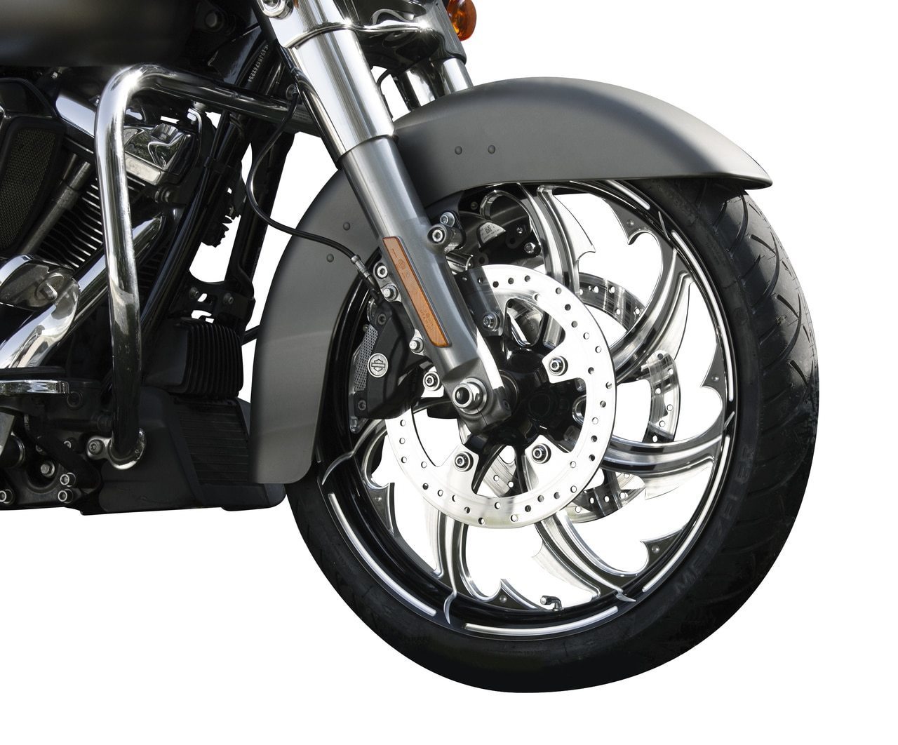 Paire De Rétroviseurs Noirs Harley - Compatible Road King, Street Bob, Sportster Et Softail