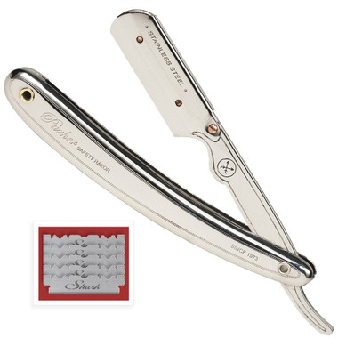 Parker SRW White Resin Handle Stainless Steel Clip Type Straight