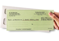 Thanks a Million Chiropractic Thank You Check