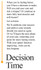 Read the text explaining decision time.