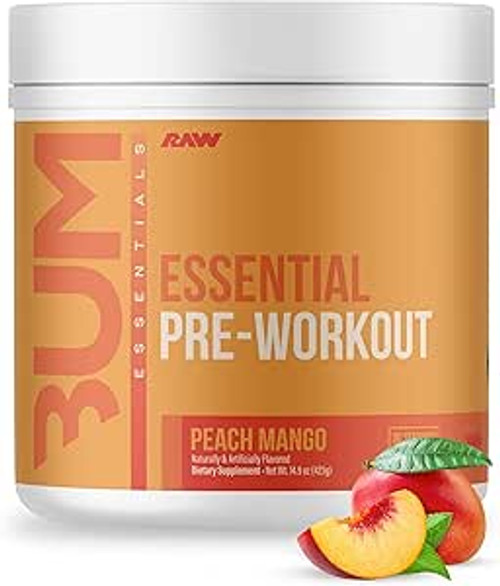 RAW CBUM ESSENTIAL PRE-ENTRENO 30 SERV PEACH MANGO