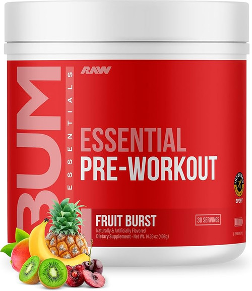 RAW CBUM ESSENTIAL PRE-ENTRENO 30 SERV FRUIT BURST