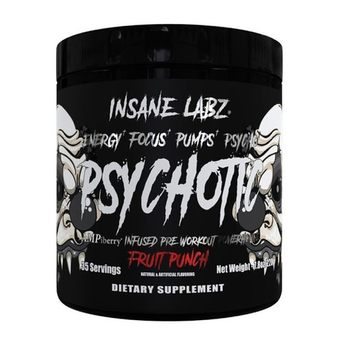 INSANE LABZ PSYCHOTIC BLACK 35 SERV FRUIT PUNCH
