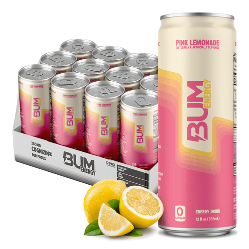 RAW CBUM ENERGY DRINK 12 OZ 12 PINK LIMONADE