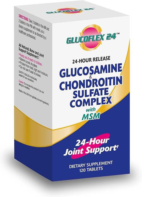 WHP GLUCOFLEX GLUCOSAMINE CHONDROITIN SULFATE COMPLEX 24 HOUR 120 TABS