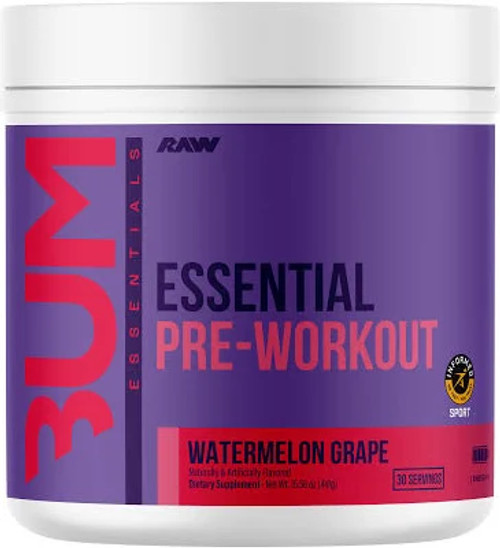 RAW CBUM ESSENTIAL PWO 30 SERV WATERMELON GRAPE