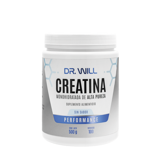 DR WILL CREATINA MONOHIDRATADA ALTA PUREZA 500 GRS