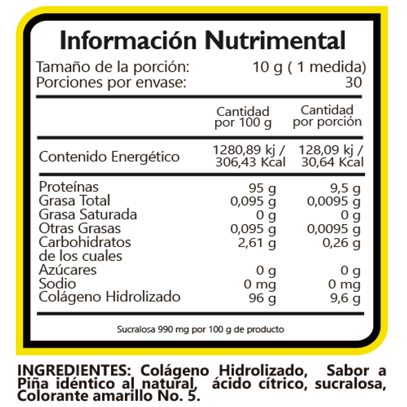 Bhp Colageno Hidrolizado Ultra 30 Porciones Piña