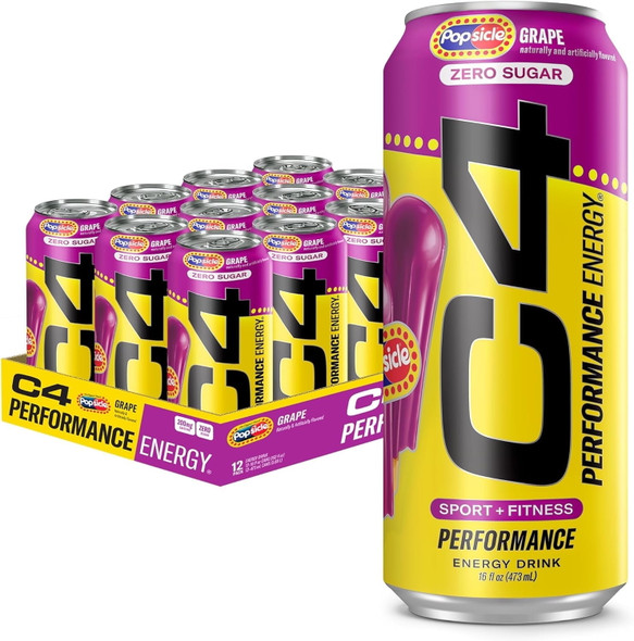 Cellucor C4 Energy Carbonatada 16Oz 12Pk Grape Popsicle