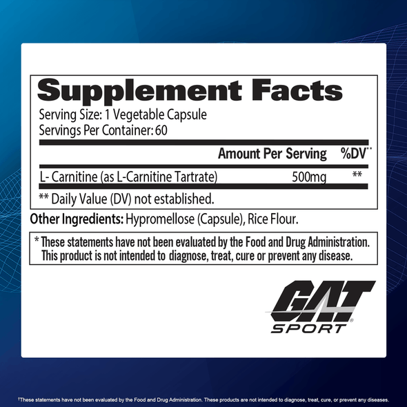 Gat Sport L Carnitine 500Mg 60 Cápsulas