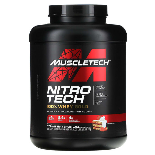 Muscle Tech Nitro Tech Whey Gold 5 03 Libras Strawberry Shortcake
