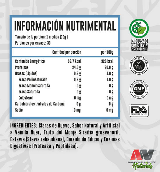 Advance Claras Naturals sin Sabor 900 Grs