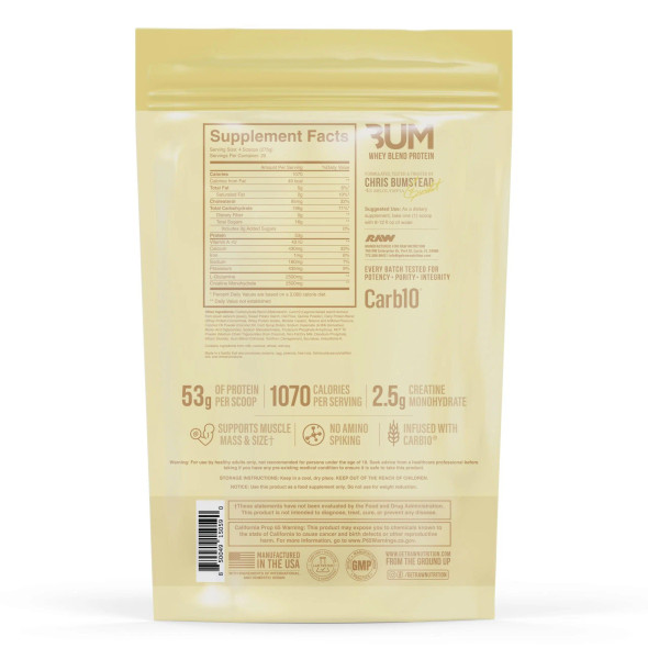 Raw Cbum Ganador de Masa 12 Libras Vainilla