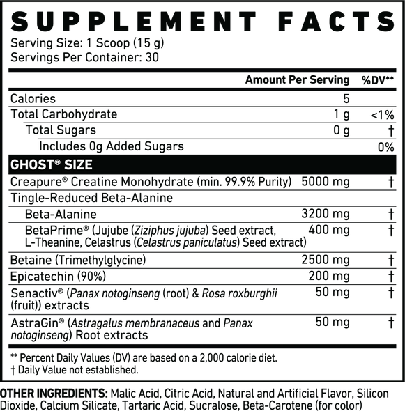 Ghost Size Muscle Builder 30 Porciones Mango