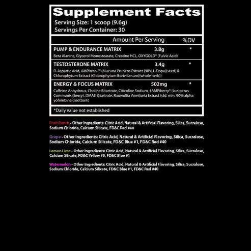 Insane Labz Psychotic Test 30 Porciones Fruit Punch